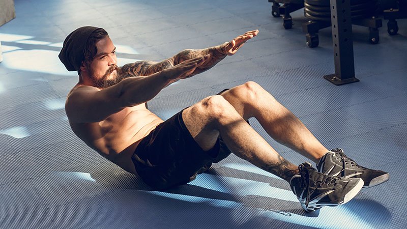 man doing abs workout