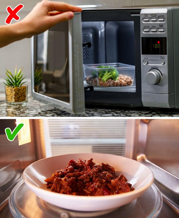Reheating plastic containers