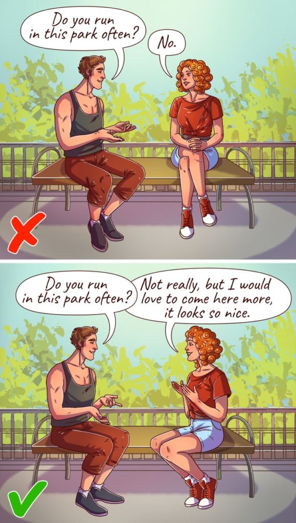 They have their legs uncrossed.