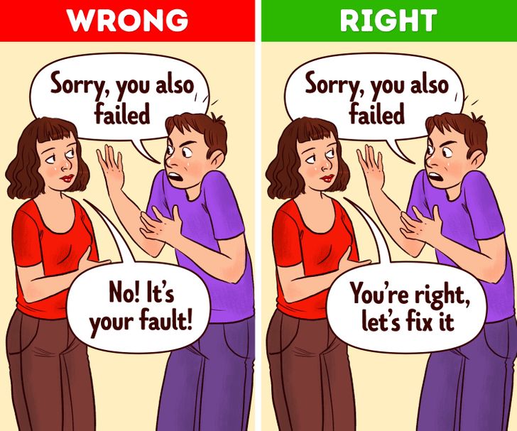 Don’t accept, “Sorry, but you...” Instead, say that you’re open to discussing things.