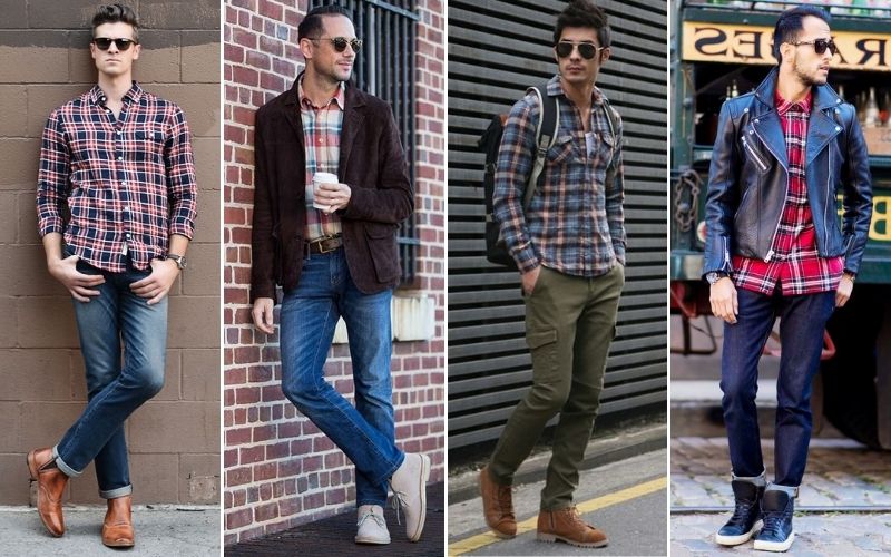 causal flannel shirt fashion