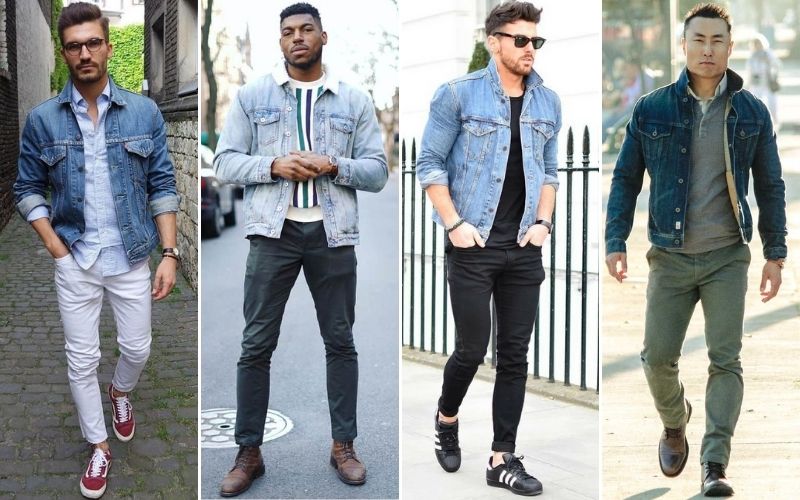 chinos and denim jacket for men