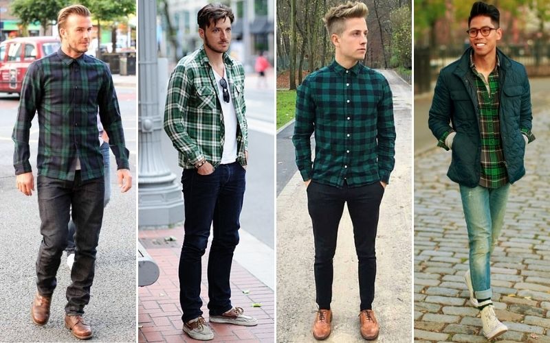 Green flannel outlet outfit