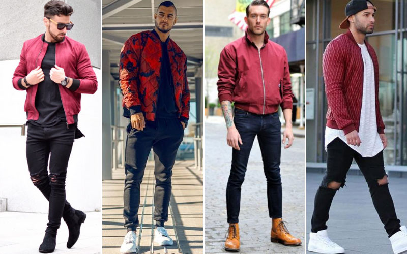 red bomber jackets