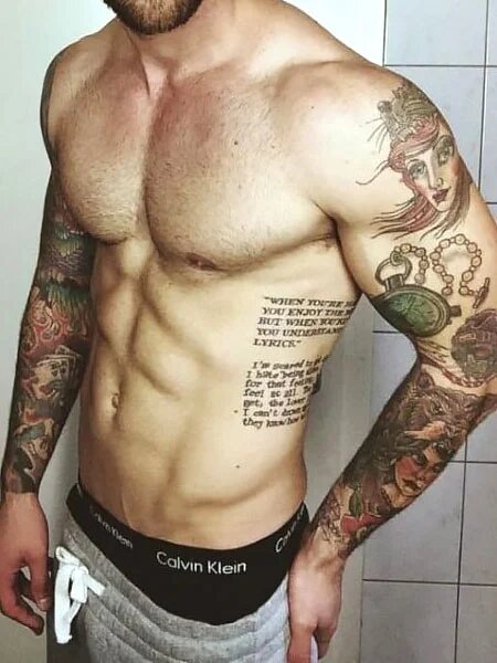 rib tattoos for men