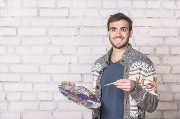 man painting- leisure habit for men