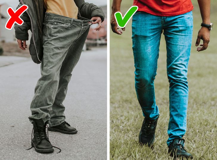 comparison between fit and unfit jeans