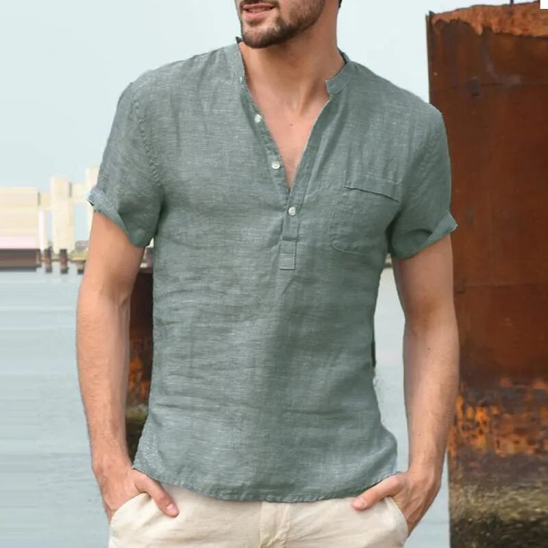 man wearing cool and comfortable shirt in summer