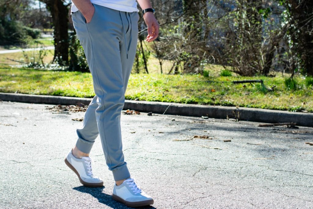 Smart and stylish man walking