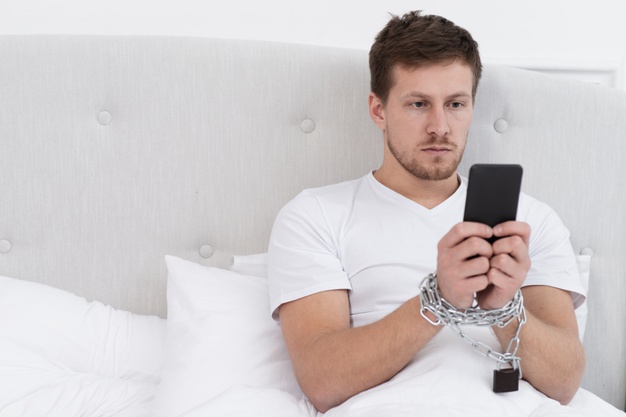 Man trying to stop scrolling