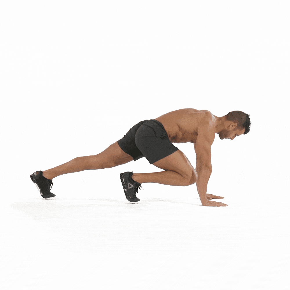 man doing mountain climber