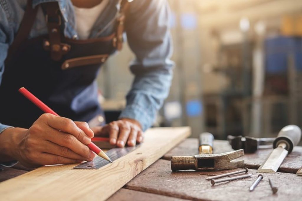 carpenter working with a wood