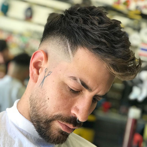 Eyebrow slit trend for men