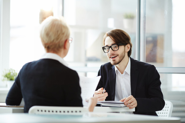 Applicant during interview 