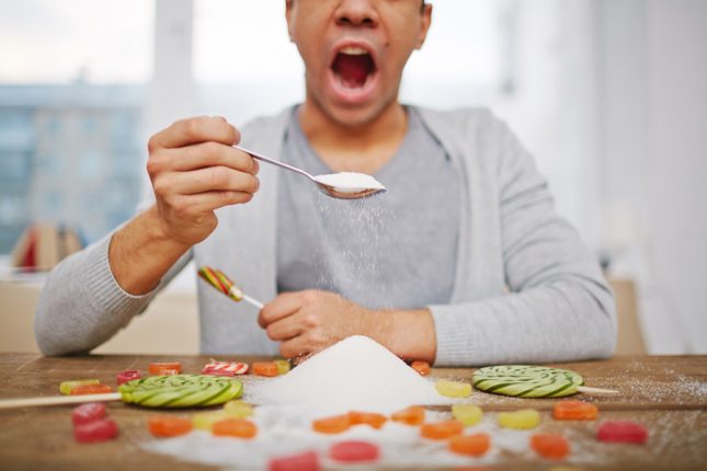 Man Eating Sweets 