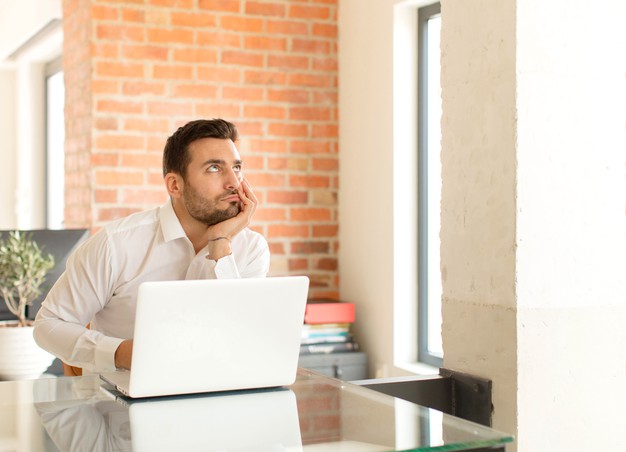 Man feeling bored