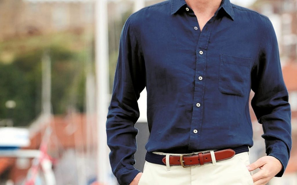 man and linen shirts