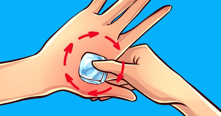 message with ice cube; healthy lifestyle