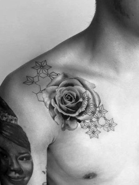 collarbone tattoos for men