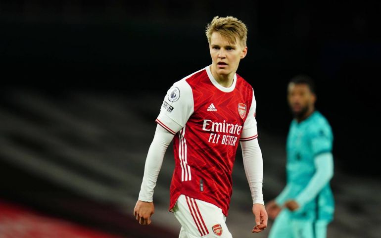 Martin Odegaard joined Arsenal on loan from Real Madrid in January