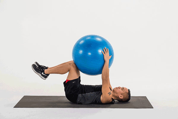 home workout with medicine ball; Healthy lifestyle