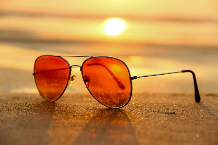 sunglasses on the beach; accessory for men