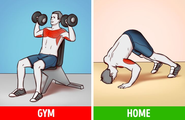gym workout vs home workout for men