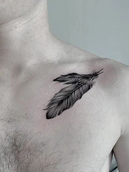collarbone tattoos for men