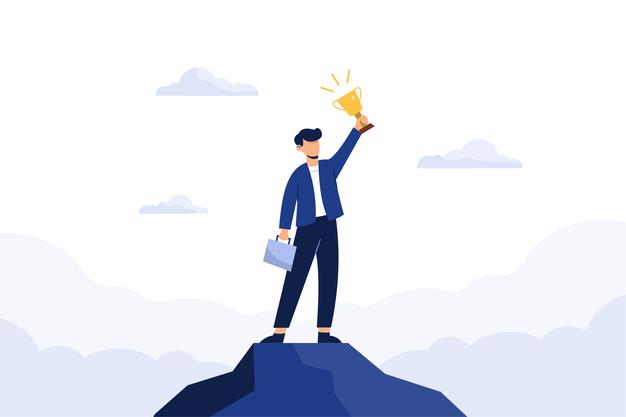 man holding trophy; tips for men