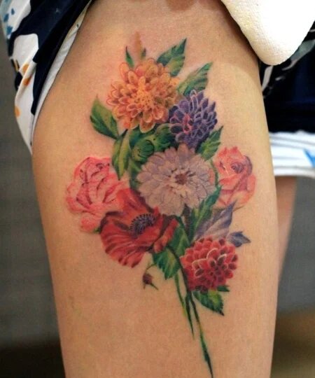 flower tattoos for men