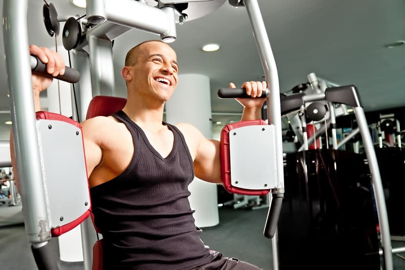 man doing workout at gym