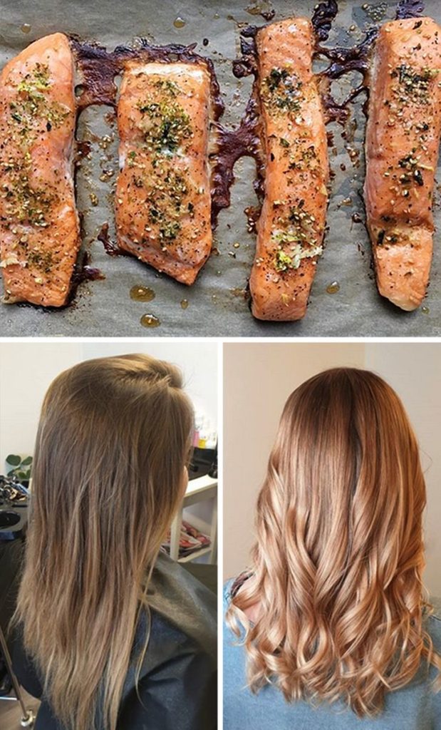 Salmon help your hair grow out shiny and healthy