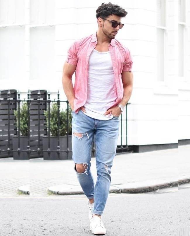 Short-Sleeve-Shirts-with-jeans-for-men