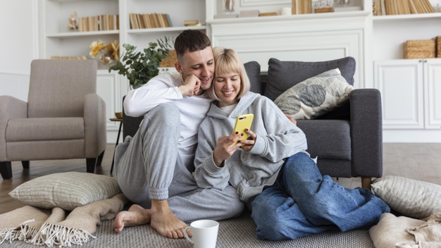 couple spending quality time together at home