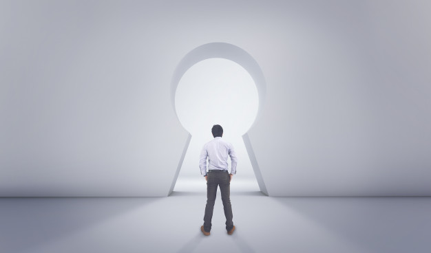 asian-man-standing-front-big-lock-hole-door