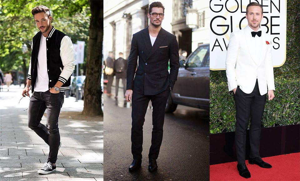 black and white fashion for men