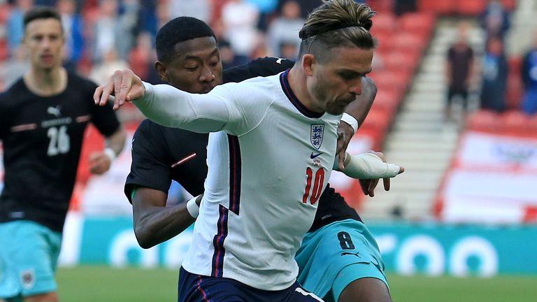 Jack Grealish at England 1-0 Austria