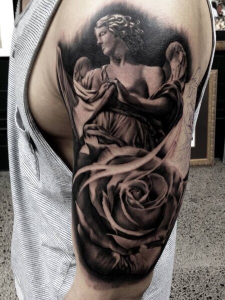 angel tattoos for men