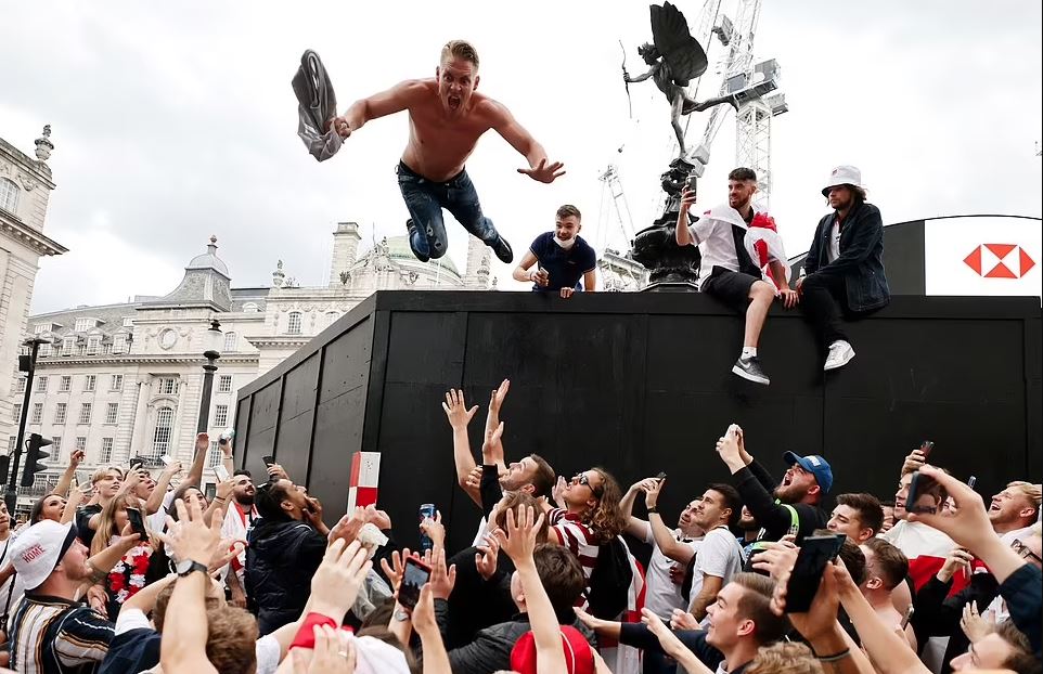 Footage Showing Thousands Of England Fans Singing 'Sweet Caroline' Outside Wembley At 2pm Is Insane