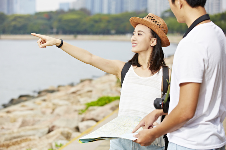 man asking for directions