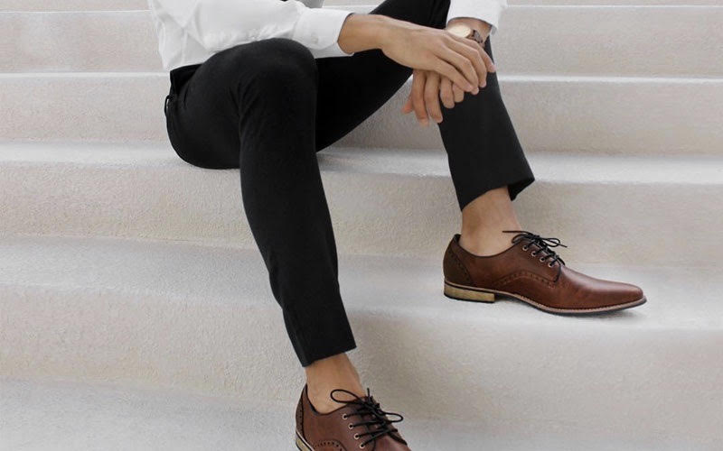 Black-Pants-Brown-Shoes