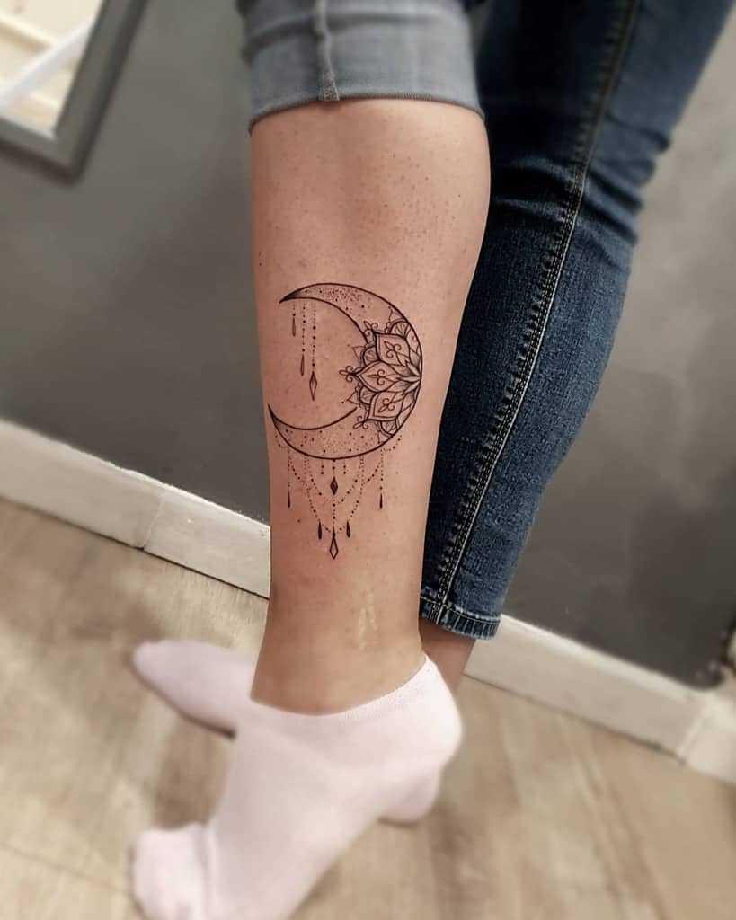 moon tattoos for men