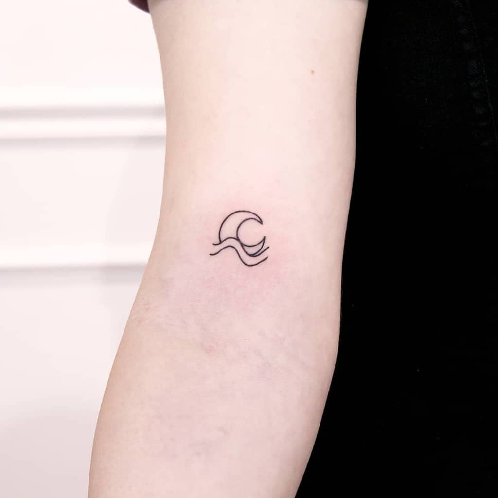 moon tattoos for men