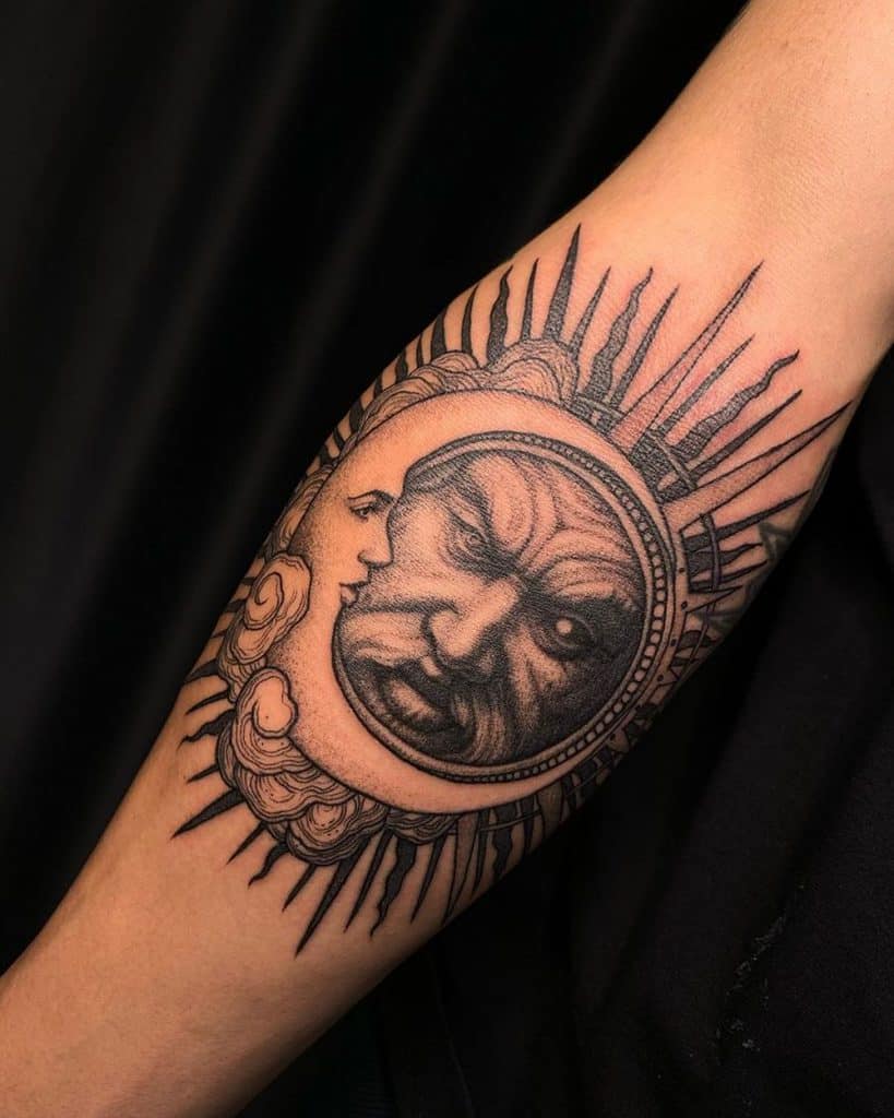 moon tattoos for men