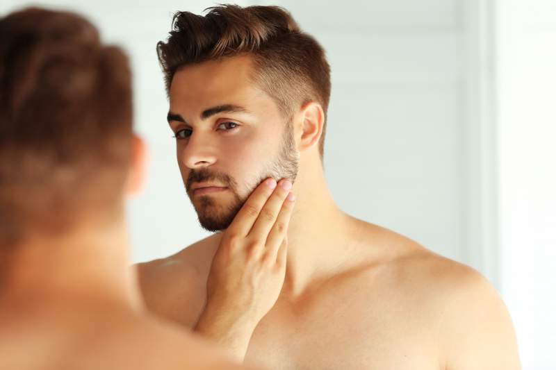 man face care