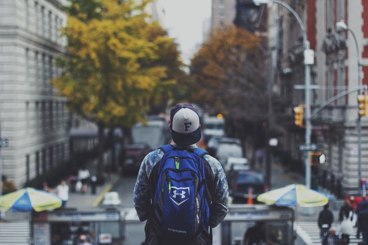 Man with backpack