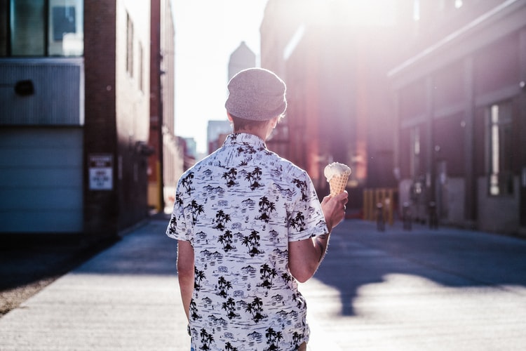 Young man with shirt