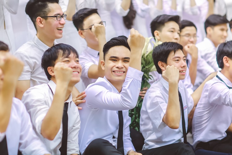 Students sitting 