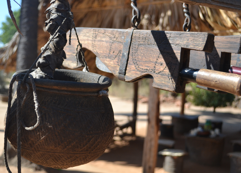 Palm Wine and knife