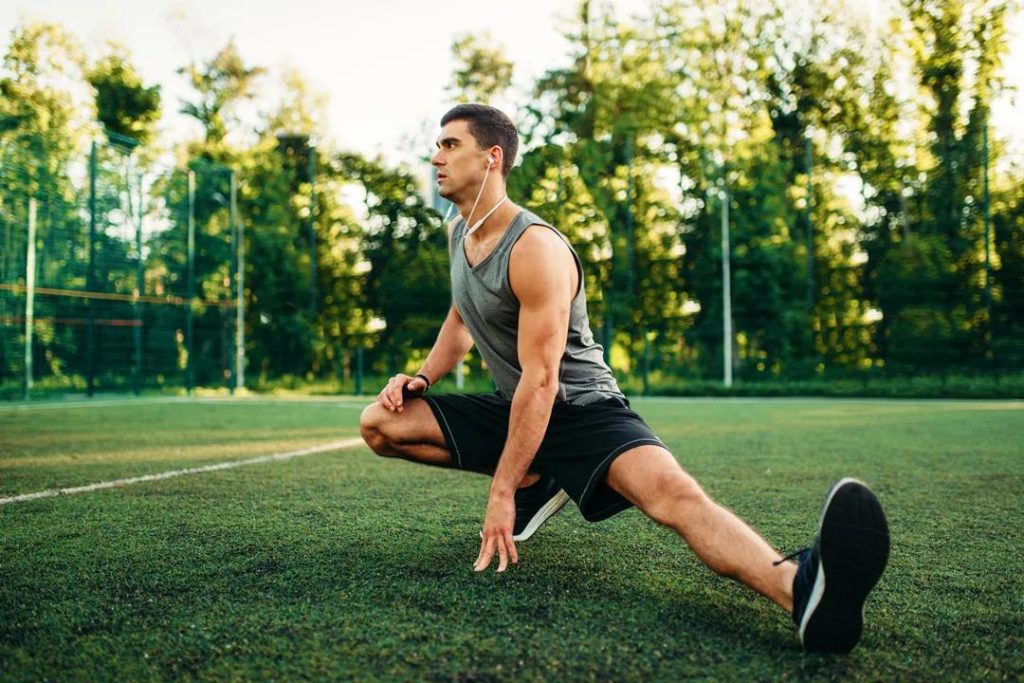 man Stretching exercise on outdoor 